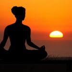 Yoga on a budget - meditation and sunset picture