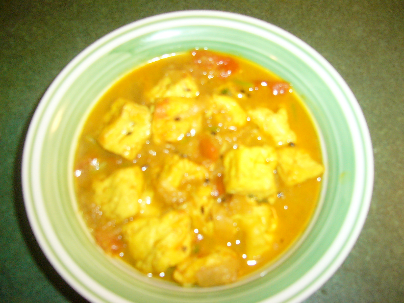 tofu stew in a bowl