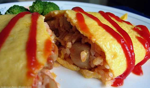 omu-rice omelete