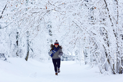 running during snow