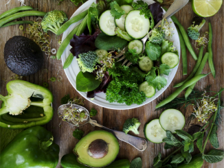 Vegetable, avocado, cucumber salad