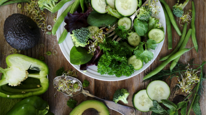 Vegetable, avocado, cucumber salad