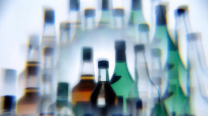 alcohol bottles photographed while drunk